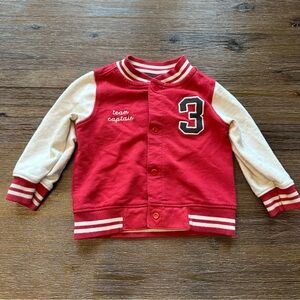 3/20$ Carter's Baby Red Varsity Cardigan size 12 months